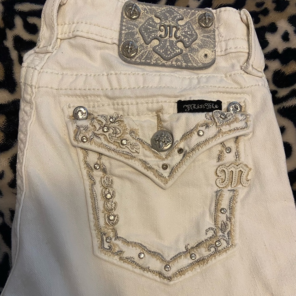 MISS ME JP5501B3 BOOT CUT white jeans.